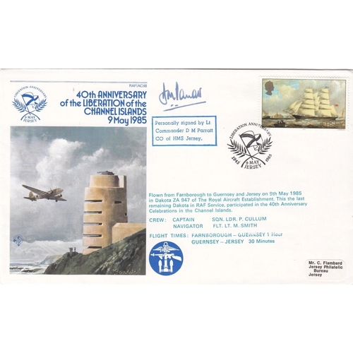 357 - AC18a 40th Anniversary of the Liberation of Channel Signed D M Parratt. 9 May 1985 Liberation Annive... 