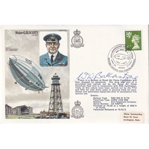 376 - HA15c Major Scott Signed Ballantyne stowed away on Airship R34 in 1919. 30 April 77 BFPS 1566 60th A... 