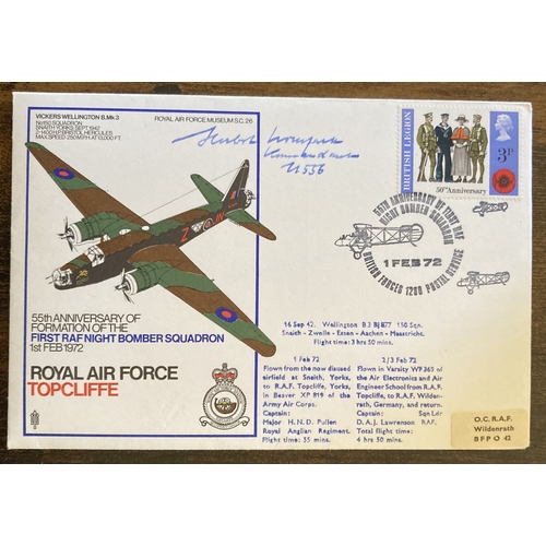 190 - WW2 Rare Uboat commander Kapt Herbert Wohlfarth signed Rossbach RAF Topcliffe cover. Career info in ... 