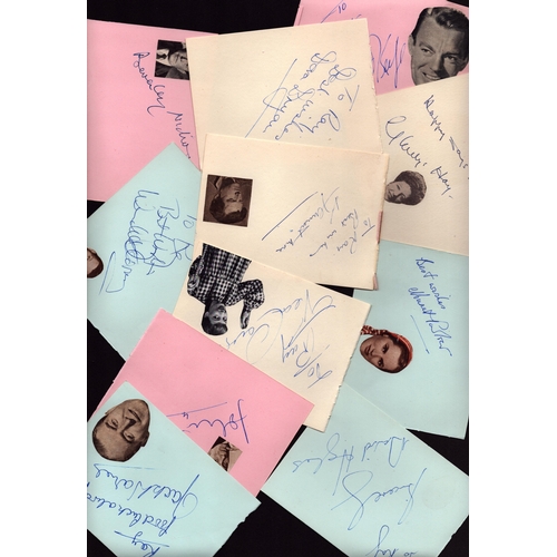 190 - Autograph album pages collection, double sided, 20+ signatures include Dora Bryan, Gladys Hay, Fredd... 