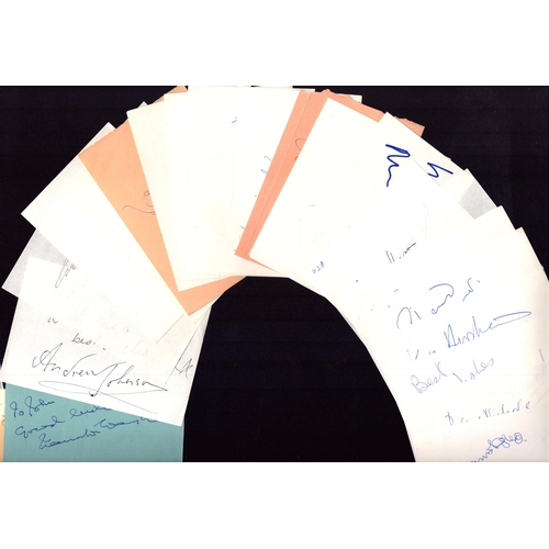 256 - Ken Andrew, Julie Chimes and others signed Entertainment collection, autograph pages, multiple sizes... 