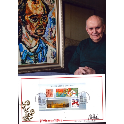 270 - Sir Alan Ayckbourn signed Celebrating England FDC, with 10x8 image photo.
