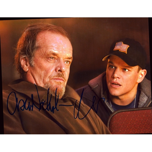 173 - Jack Nicholson & Matt Damon multi signed colour photo 10x8.