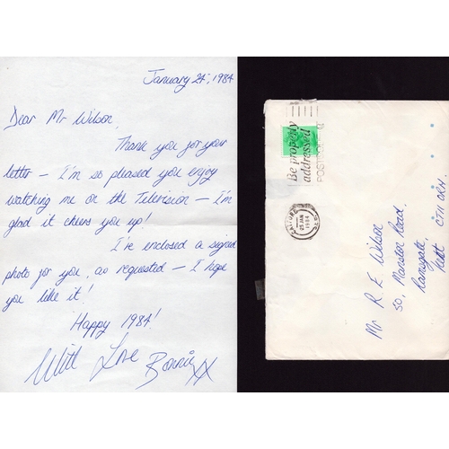 204 - Bonnie Langford handwritten letter dated 24 Jan 1984.