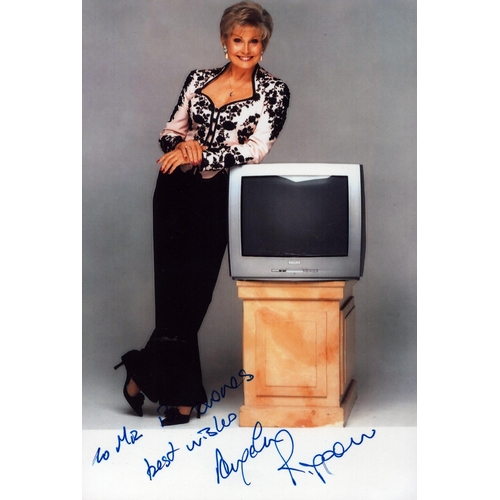 243 - Angela Rippon signed 6x4 colour photo, dedicated.