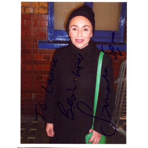 298 - Samantha Spiro signed coloured photo, approx 6x5, DEDICATED.