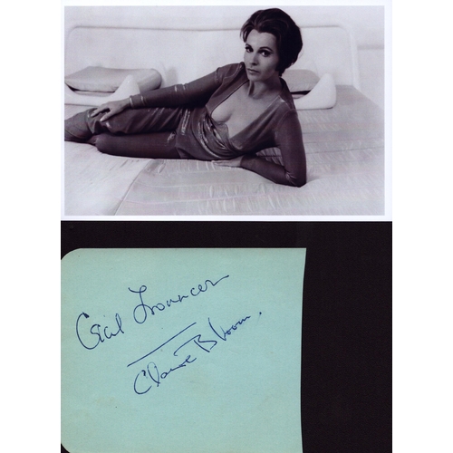 331 - Claire Bloom and Cecil Trouncer signature piece, multi signed with accompanying 6x4 black and white ... 
