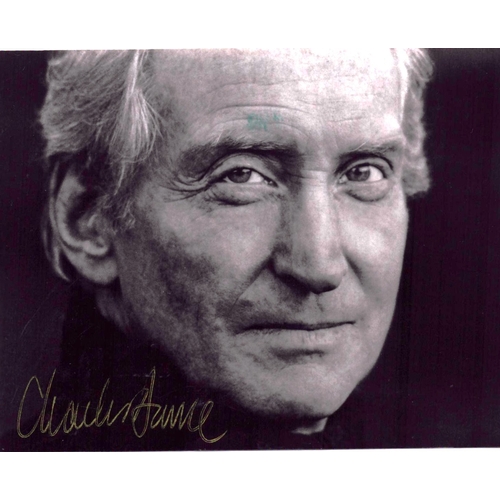 336 - Charles Dance signed 5x4 black and white photo, green mark on photo as pictured.