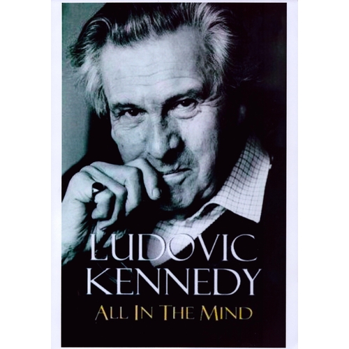 561 - Ludovic Kennedy signed album page affixed to card 6x4inch with accompanying 12x8inch black and white... 