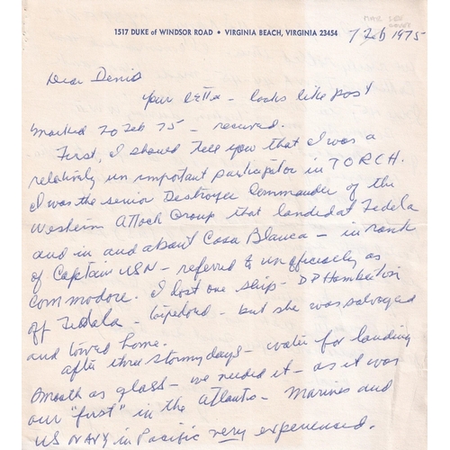 Great War Admiral Letter Signed by Admiral Halloway US Navy WW1 Veteran ...