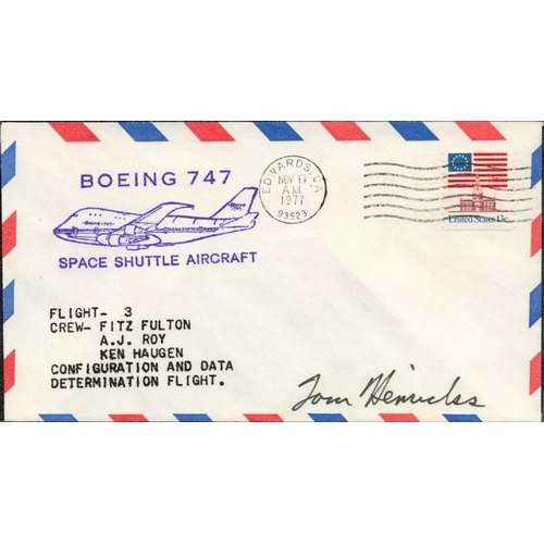26 - Astronaut Terence Henricks STS44 signed Space Shuttle 747 FDC rare Edwards Air Force Base CDS Postma... 