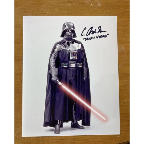 27 - Star Wars 8 x 10 inch colour Darth Vader character photo signed by C Andrew Nelson. Nelson is most n... 