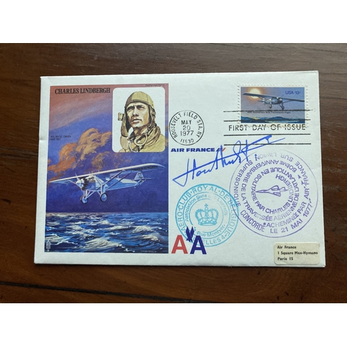 62 - WW2 Ron Houghton DFC 49 sqn bomber command signed stunning 12 x 8 inch b/w Lancaster in flight photo... 