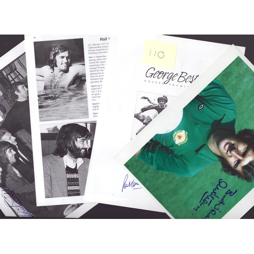 110 - Manchester United Legends collection 20 plus signed cards, photos and signature pieces includes grea... 