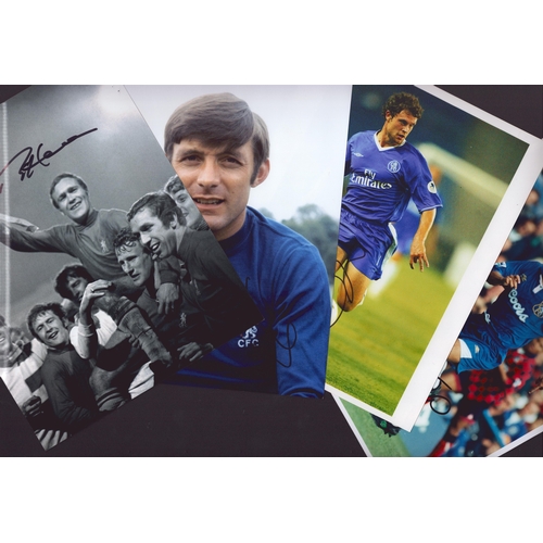 115 - Chelsea Legends collection 10, signed photos includes great names such2 as Poyet, Hughes, LeBeouf, F... 