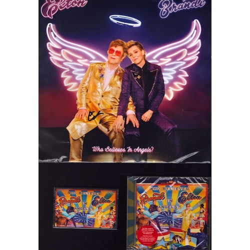 123 - Elton John signed CD art card insert c/w CD and Cassette.