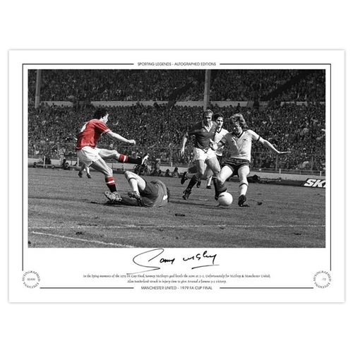 131 - Autographed SAMMY McIlroy 1979 Limited-Edition : A superbly produced Limited Edition print measuring... 
