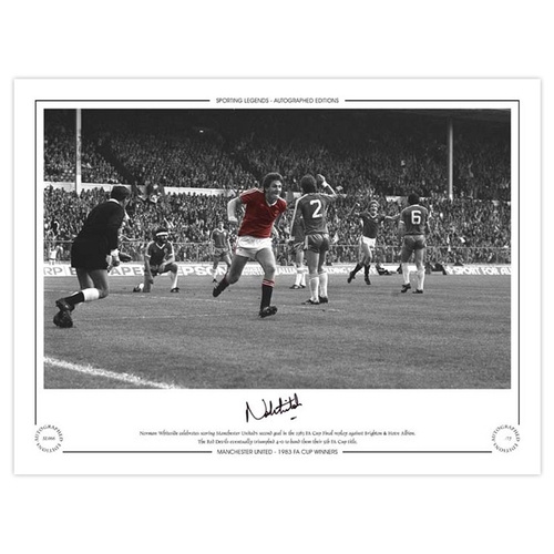 135 - Autographed NORMAN WHITESIDE 1983 Limited-Edition : A superbly produced Limited Edition print measur... 