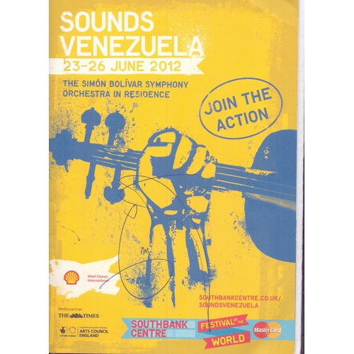 201 - Gustavo Dudamel signed Sounds of Venezuela programme.