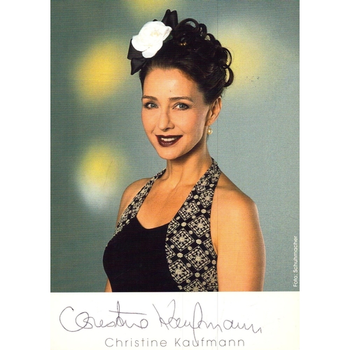 203 - Christine Kaufmann signed 6x5 inch colour photo.