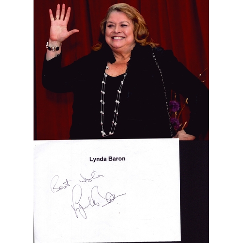 268 - Lynda Baron  signed signature piece with 10x8 photo image.
