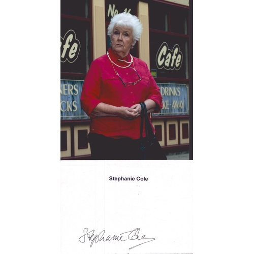 272 - Stephanie Cole  signed signature piece with 10x8 photo image.