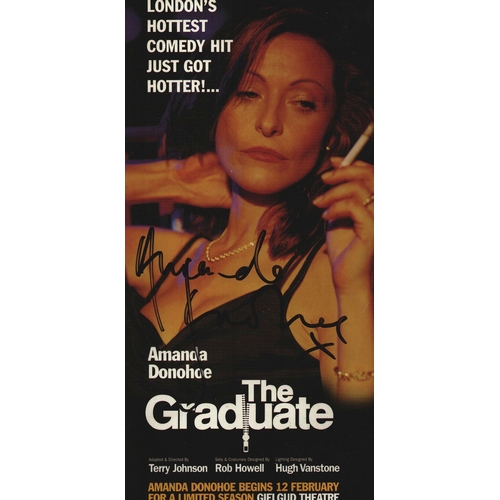 295 - Amanda Donohoe signed Flyer 'The Graduate'.