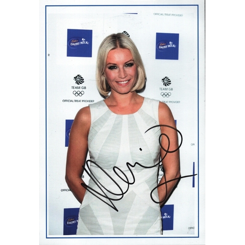 306 - Denise van Outen 8x5.5 inch signed promo colour photo.