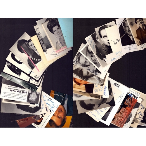 31 - Entertainment signature collection. Includes names such as Roger Kitter, Lawrence Llewelyn-Brown, Pa... 