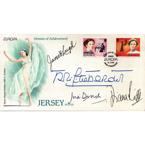 375 - Janet Leigh, Brigitte Bardot, Judi Dench & Diana Rigg multi signed FDC. 'Europa Women of Achievement... 