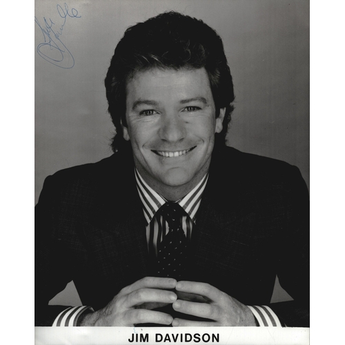 397 - Jim Davidson signed 10x8 inch Promo. black & white photo.