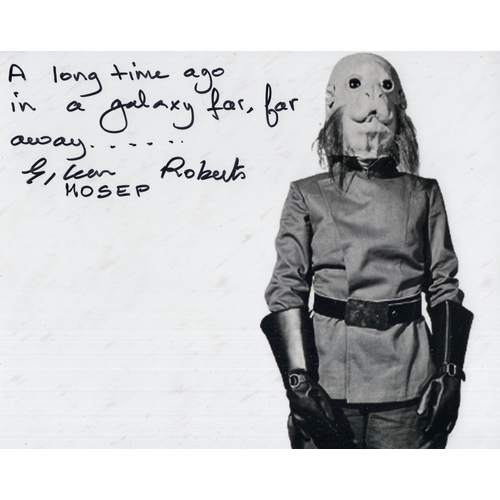 404 - Star Wars A New Hope B&W 8x10 photo signed by actress Eileen Roberts (Mosep) who has also handwritte... 