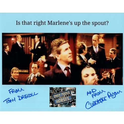 422 - Only Fools & Horses colour 8x10 photo signed by actor Christopher Ryan as the smaller Driscoll broth... 