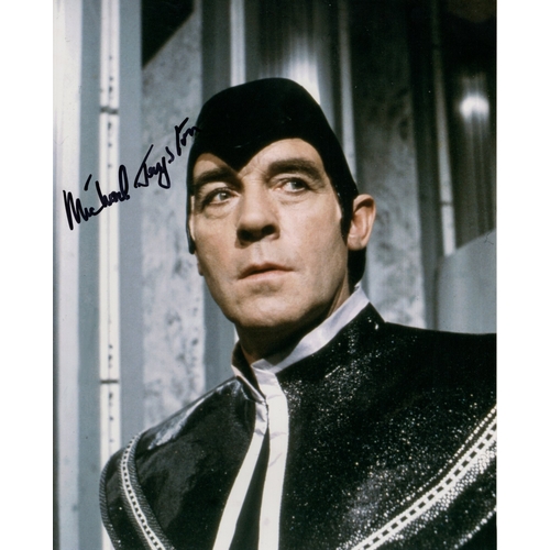 443 - Doctor Who colour 8x10 photo signed by the late Michael Jayston as The Valeyard