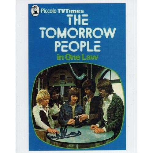 444 - The Tomorrow People 1970's Sci-fi series colour 8x10 photo signed by actor Mike Holoway