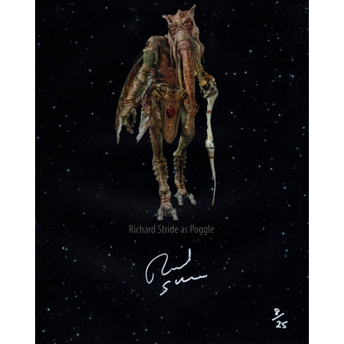 454 - Star Wars Limited Edition movie characters series colour 8x10 photo signed by actor Richard Stride a... 