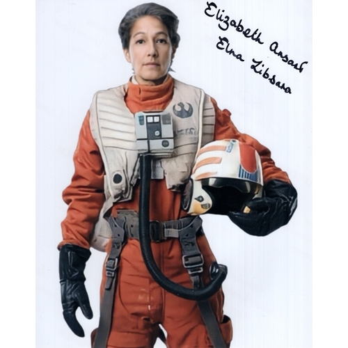 472 - Star Wars The Last Jedi colour 8x10 photo signed by Rebel pilot Elizabeth Ansari as Elna Zibsara