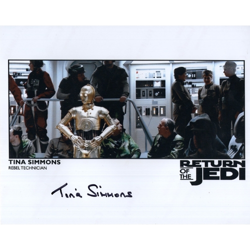 479 - Star Wars Return of the Jedi colour 8x10 photo signed by actress Tina Simmons who played a Rebel Tec... 