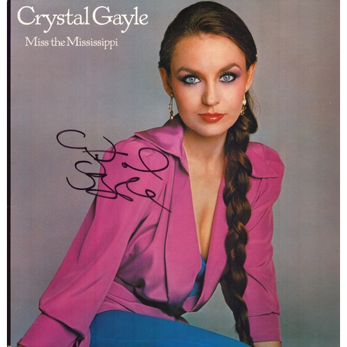 5 - Crystal Gayle signed 12inch vinyl cover.