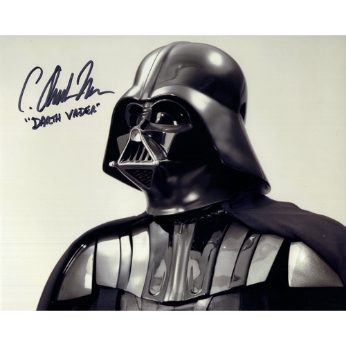 500 - Star Wars Darth Vader colour 8x10 photo signed by actor C Andrew Nelson