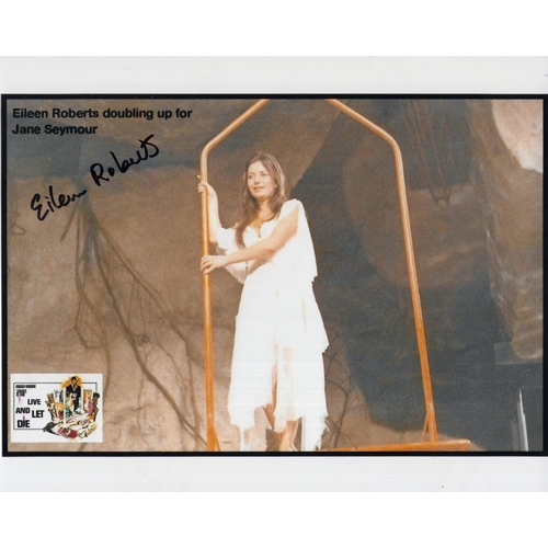 524 - 007 James Bond movie Live & Let Die colour 8x10 photo signed by actress Eileen Roberts