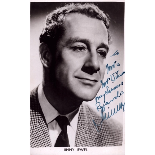 53 - Jimmy Jewel signed 6x4inch black and white vintage photo.
