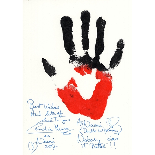 535 - 007 James Bond movie The Spy Who Loved Me art, on high grade art card, with handprint personally app... 