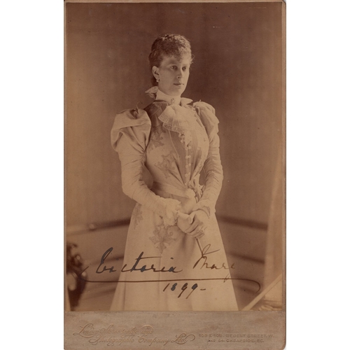 574 - Queen Mary, wife of King George V signed 8x5.5 inch photograph dated 1899 Mary of Teck (Victoria Mar... 