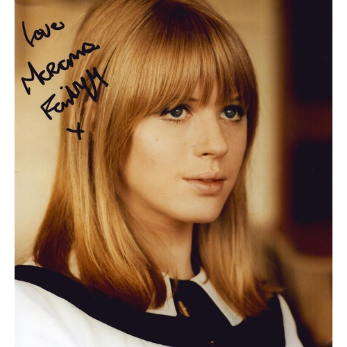 63 - Marianne Faithfull signed 10x8inch colour photo.