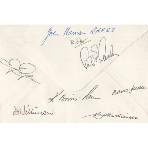 638 - RAF Escaping Society cover signed to front and reverse by 16 escaper/evaders as well as Danish resis... 