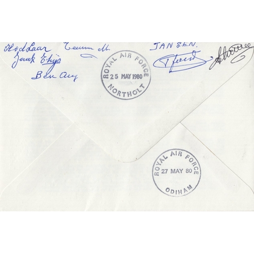 641 - RAF Escaping Society cover signed to front and reverse by 14 members of the French and Belgian resis... 