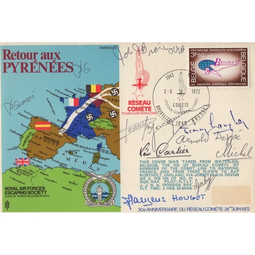 644 - WW2 Resistance leaders, Arnold Deppe, Michel, Houget and MI9 agent Jimmy Langley who worked with the... 