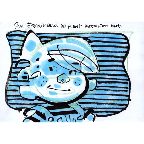 87 - Ron Ferdinand signed Dennis the Menace 8x6inch original illustration.