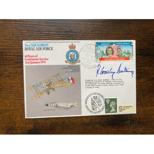 663 - WW2 ace Dennis Crowley Milling signed RAF Flown by King Hussein of Jordan signed No 6 Sqn 
